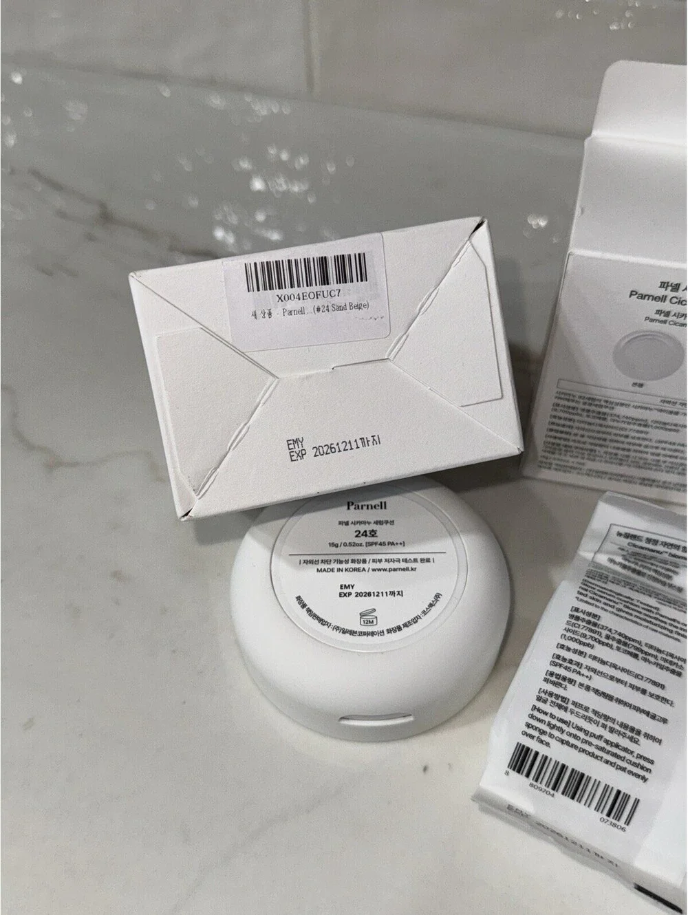 2 PARNELL Cicamanu Serum Cushion 15g + Refill 15g SPF45/PA++ #24 Sand Beige